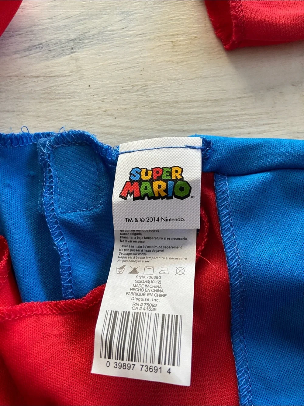Disguise Mario Costume - Red & Blue